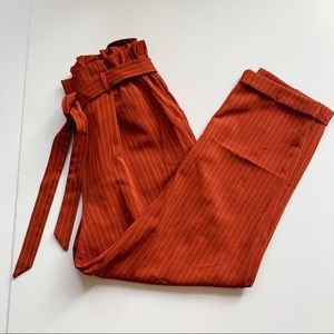 Sienna Sky Cuff Pin Stripe Pants with Belt